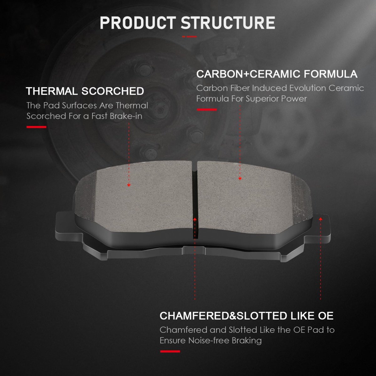 D1640 D1647 Front And Rear Disc Brake Pad Set For Dodge Dart 2013 2016 Ceramic Semi Metal Pads With Hardware