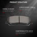 D1640 D1647 Front And Rear Disc Brake Pad Set For Dodge Dart 2013 2016 Ceramic Semi Metal Pads With Hardware