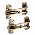 Swing Bar Lock For Hinged Secondary Security Door And Home 4 13 Length Bronze Zinc Alloy Pack Of 2 