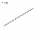 Uxcell 6pcs 10mm Dia 250mm Length High-speed Steel Straight Round Shank Twist Drill Bit