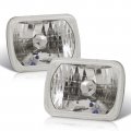 Ajp Distributors Replacement Upgrade Universal 7x6 Inch Square Diamond Cut Glass Lens Sealed Beam Headlights Headlamps Driving 