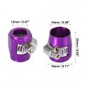 X Autohaux 2pcs An6 Hex Car Hose Finisher Flexible Rubber Pipe Clamp With Screw Band Adapter Fitting For Oil Fuel Water Tube