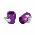 X Autohaux 2pcs An6 Hex Car Hose Finisher Flexible Rubber Pipe Clamp With Screw Band Adapter Fitting For Oil Fuel Water Tube