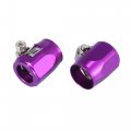 X Autohaux 2pcs An6 Hex Car Hose Finisher Flexible Rubber Pipe Clamp With Screw Band Adapter Fitting For Oil Fuel Water Tube