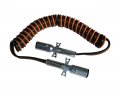 Road King Truck Parts 15 Ft Dual Pole Coiled Electric Cable With 2 X 12 Leads Rk-39005-15 