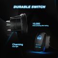 Nilight Bumper Light Bar Rocker Switch Led 5 Pin Laser On Off 20a 12v 10a 24v Jumper Wires Set2 Years