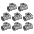 1 4 32mm Tee Pipe Fitting Malleable Cast Iron Threaded For Vintage Shelves Bracket Diy Furniture Plumbing 8pcs 
