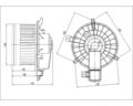 Blower Assembly 700252 Hvac Motor Front Position Black 