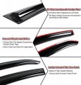Smoke Tinted 3d Wavy Window Visor Rain Guard Deflector Compatible With For 2016-2018 Nissan Altima