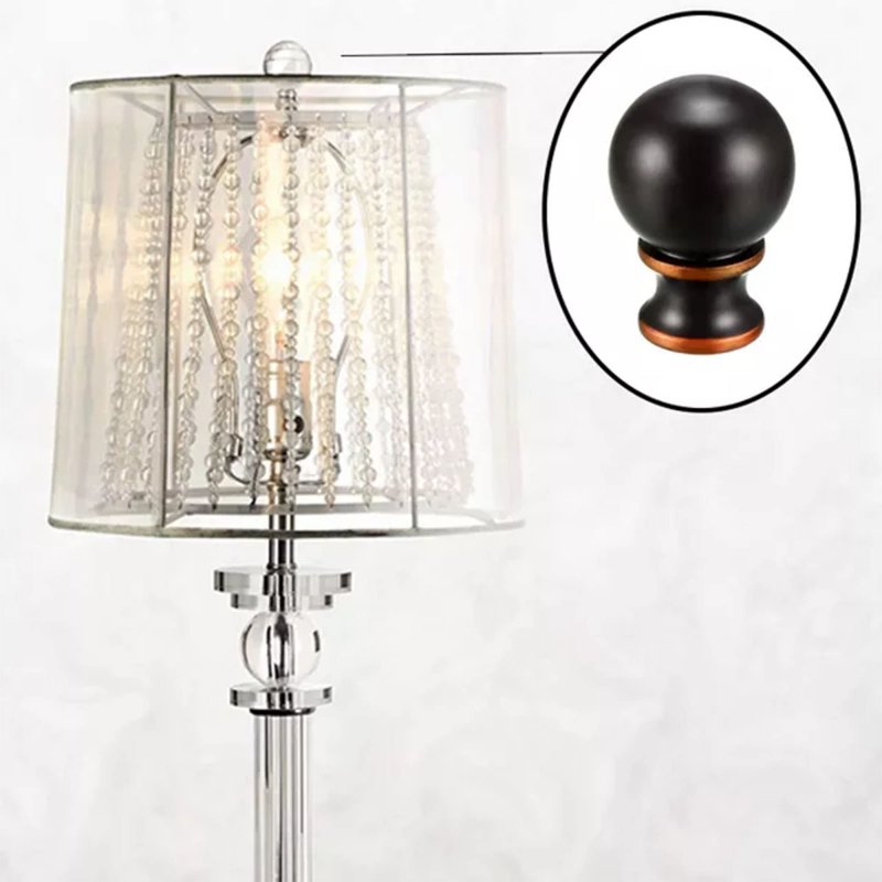 Decorative Lamp Finial Cap Elegant Ball Design For Lamps Shades And Harps Black