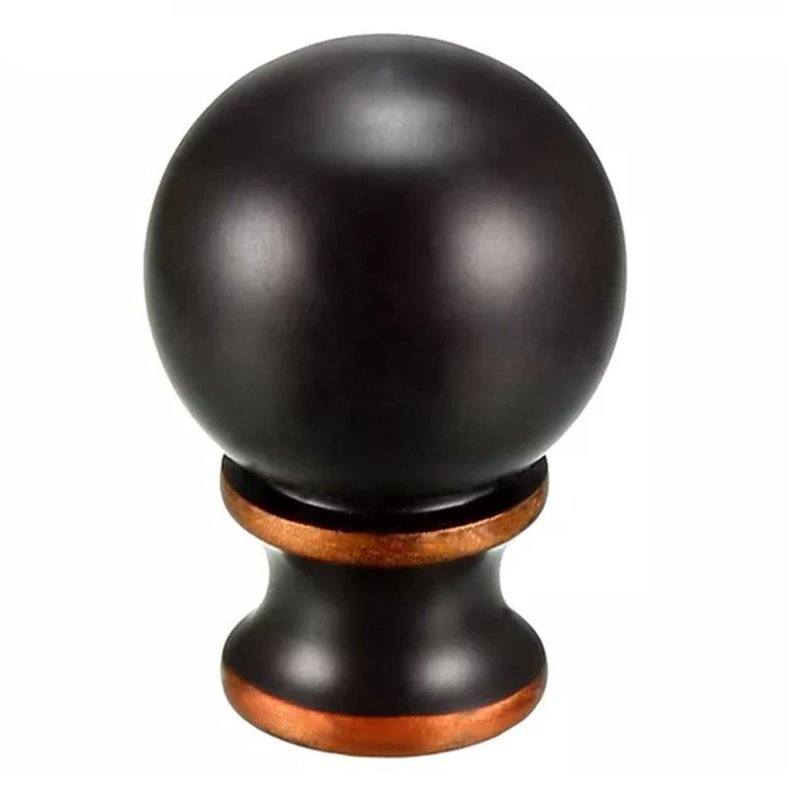 Decorative Lamp Finial Cap Elegant Ball Design For Lamps Shades And Harps Black