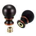Decorative Lamp Finial Cap Elegant Ball Design For Lamps Shades And Harps Black