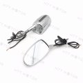 Httmt Mt244- Led Rear View Mirror Compatible With Suzuk Hayabusa Yzf 600r R6 Chrome 6mm Thread