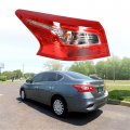 Waltyotur Clear Lens Tail Lights Brake Lamp Outer Driver Side Light Red Replacement For 2016-2018 Nissan Sentra 265553yu0a