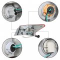 Waltyotur Clear Lens Tail Lights Brake Lamp Outer Driver Side Light Red Replacement For 2016-2018 Nissan Sentra 265553yu0a