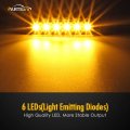 Partsam 5pcs 3 8 Thin Amber 6 Led Side Marker Clearance Lights Grille Strip Indicators For 12v Trucks Trailers Lorry Van Bus