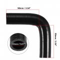 X Autohaux 1 Set 22mm 0 87 Id 90 Degree Elbow Engine Silicone Hose Black For Car Intercooler Intake Piping With 2 Pcs Clamps