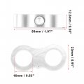 X Autohaux 4 Pcs An8 Vehicle Hose Separator Clamp Fuel Line Connector For Oil Silver Tone