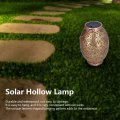 Garden Solar Light Decor Lantern Shaped Waterproof Hollow Lamp Iron Projector Landscape Lighting For Outdoor Path Patio Lawn
