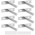 8 Pack Floating Shelf Brackets 3 In Heavy Duty Hidden Concealed Wall Mount With Screws 