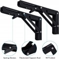 2 Pack Lagalo Folding Shelf Bracket Collapsible 14 Inch Black