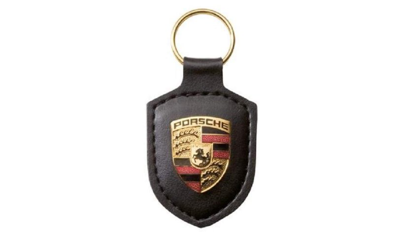 Porsche Crest Key Ring Black