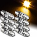 Eparts 8 X 31mm 4-smd Yellow Amber Led Car Interior Festoon Dome Map Glove Box Trunk Replacement Light Bulb 