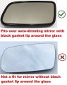 Fit Over Auto-dimming Mirror Glass With Full Size Adhesive For 98-99 Audi A4 A6 A8 S6 Driver Side View Left Lh Check In