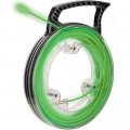 Klein Tools 50660 Glow In The Dark Fish Tape Fiberglass With Nylon Tip And Stainless-steel Connector For Rod Attachments 