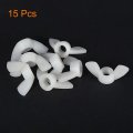 Uxcell M10 Wing Nuts Nylon Butterfly Nut Hand Twist Tighten Fasteners White 15pcs