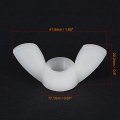 Uxcell M10 Wing Nuts Nylon Butterfly Nut Hand Twist Tighten Fasteners White 15pcs