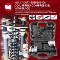 Heavy Duty Coil Spring Compressor Tool Set With Safety Jaws And Holder Macpherson Strut Shock Absorber For Car Motorcycle Truck
