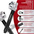 Heavy Duty Coil Spring Compressor Tool Set With Safety Jaws And Holder Macpherson Strut Shock Absorber For Car Motorcycle Truck