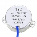 Uxcell Metal Gear Electric Synchronous Motor Ac 100-127v 5-6rpm 50-60hz Ccw Cw 4w
