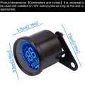 Polarlander Universal Motorcycle Digital Speedometer Retro Lcd Odometer Cafe Racer Tachometer Indicator Scooter Atv Meter