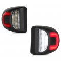 Full Led License Plate Lamps Tag Lights For 1999-2013 Chevy Silverado Chrome Housing Clear Lens Pair Set 