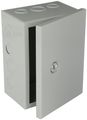 Bud Industries Jbh-4956-ko Steel Nema 1 Sheet Metal Box With Knockout And Hinged Cover 6 Width X 8 Height 4 Depth Gray Finish 