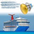 Uxcell 22 Mm Momentary Push Button Switch Metal Mushroom Head Round Start Ac Dc 12v-250v Gold Tone