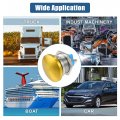 Uxcell 22 Mm Momentary Push Button Switch Metal Mushroom Head Round Start Ac Dc 12v-250v Gold Tone