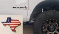 Muzzys Set Of Two American Flag In Shape Texas State Edition Emblem Decal Longhorn Lone Star Metal Badge Universal Stickon Fits
