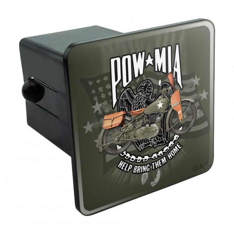 Pow Mia Army Motorcycle Bike Bring Them Home Tow Trailer Hitch Cover Plug Insert