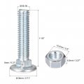 Uxcell 5 16-18 X 1-1 2 Square Neck Carriage Bolts With Nuts Washers Carbon Steel Coach Bolt Screws 10 Set