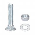 Uxcell 5 16-18 X 1-1 2 Square Neck Carriage Bolts With Nuts Washers Carbon Steel Coach Bolt Screws 10 Set