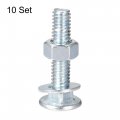Uxcell 5 16-18 X 1-1 2 Square Neck Carriage Bolts With Nuts Washers Carbon Steel Coach Bolt Screws 10 Set