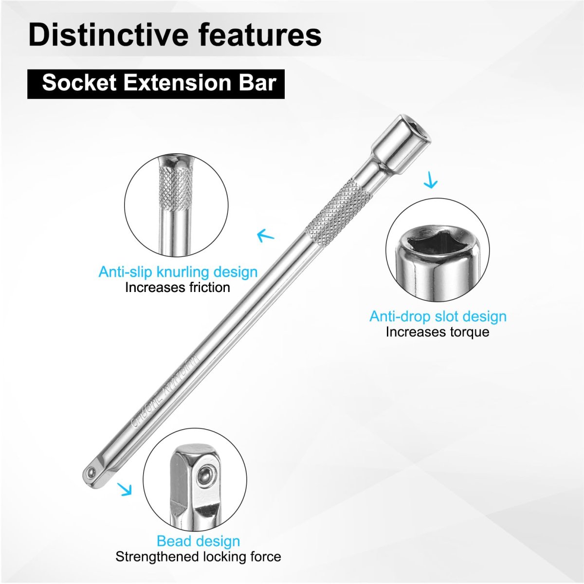 1 4 Drive Impact Extension Bar 3 6 10 Chrome Vanadium Steel Extra Long Socket Wrench Extender Square Driver Handle For