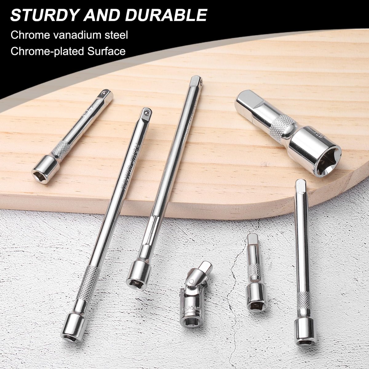 1 4 Drive Impact Extension Bar 3 6 10 Chrome Vanadium Steel Extra Long Socket Wrench Extender Square Driver Handle For