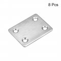 Uxcell Repair Plate 47mm X 38mm Flat Fixing Mending Bracket Connector 8 Pcs