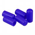 X Autohaux 5 Pcs 8mm 0 31 Silicone Hose Cap Intake Vacuum Tube End Plug For Car Blue