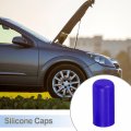 X Autohaux 5 Pcs 8mm 0 31 Silicone Hose Cap Intake Vacuum Tube End Plug For Car Blue
