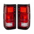 Rear Brake Tail Light Assemblies Pair For 1988 To 1996 Dodge Dakota And Ram Pickup Black Lens Driver Passenger Side 
